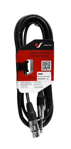 Venetian Egc 0106 Cable Canon Plug 6 Metros D Micrófono X 10