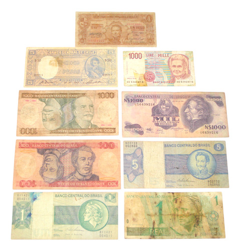 Lote De Billetes Extranjeros Parta Coleccionar (x9u.) (Usado)