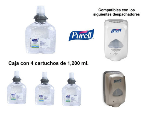 Purell Gel Antibacterial Sanitizante Caja 1200ml 5476-04 Tfx