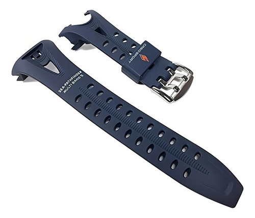 Relógio De Pulso Casio Spw-1000-2v Com Corria De Resina / Barracha Azul