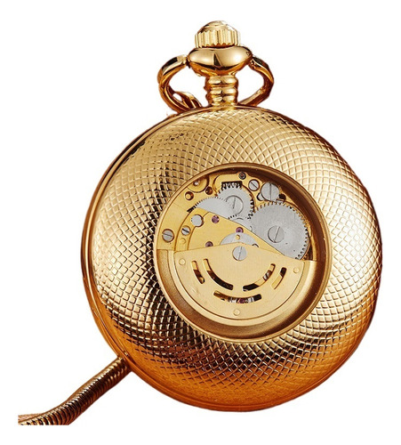 Reloj De Bolsillo Mecánico De Cobre De Lujo Reloj De Cuerda