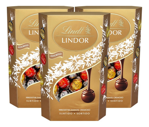 Lindt Lindor Bombones Surtidos 200 Gr. X3