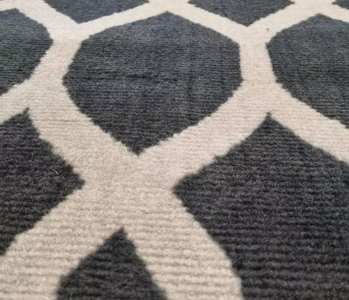 Alfombra Carpeta Shiraz Dib 1,00 X 1,50 M Moderna Vs. Mod Ancho 1 Cm Color Gris Oscuro Diseño De La Tela Geométrico Largo 1.5 Cm