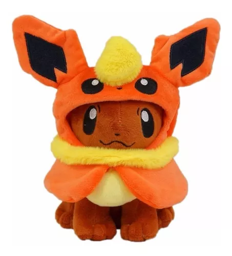 Flareon Evoluções Evolution Eevee Pokemon Pelúcia 20cm