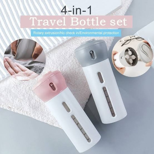 Smart Travel Botella Dispensador Set 4 En 1 Para Viajes