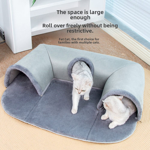 Cama For Gatos Con TĂșnel For Gatos En Forma De U