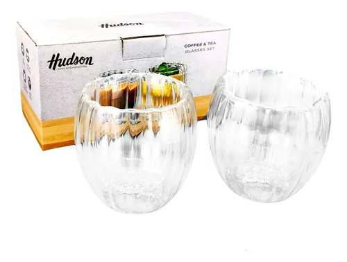 Set 3 Pz Cafetera Cobre 600 + 2 Tazas Termicas Hudson Bz3
