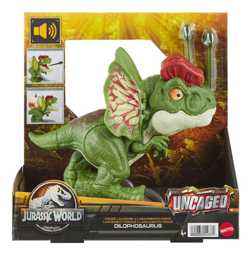 Dinosaurio Jurassic World Lanzamiento Feroz Dilophosaurus Hn