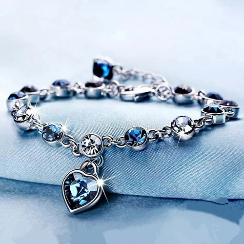 Pulsera O Chapada En Cristal Romántico Femenino En Forma De