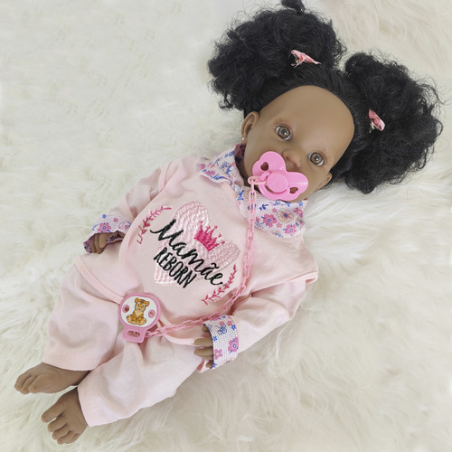 Mamma Reborn KCOZ31PN Kit de boneca bebê de 45 cm com mini cozinha
