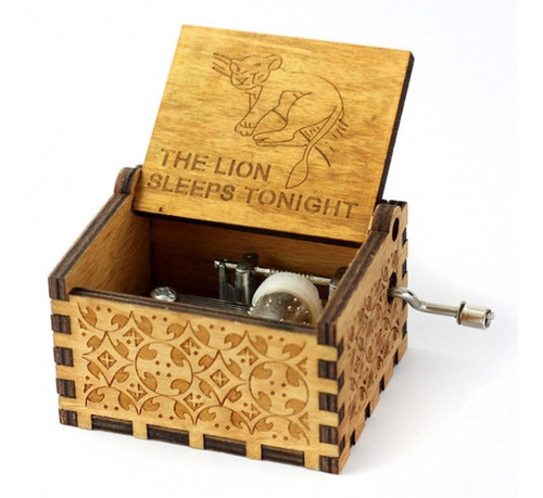 Caja Musical Rey Leon Madera Tema The Lion Sleeps Tonight