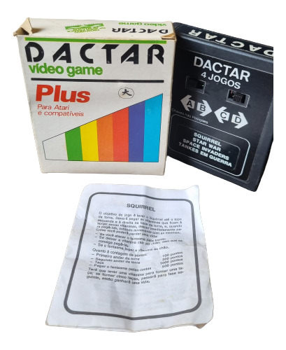 Atari - Dactar - 4 Jogos - Squirrel/star War/space.. (t 11)