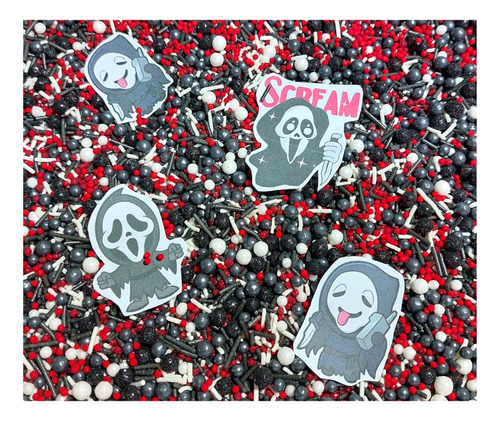 Sprinkle Confeti Mix Scream Negro Halloween