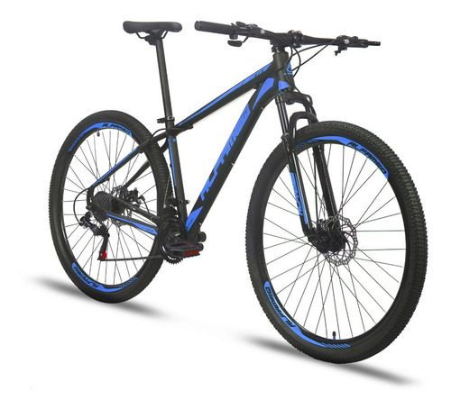 Mountain bike Alfameq ATX aro 29 21 27v freios de disco hidráulico câmbios Indexado mtb cor preto/azul