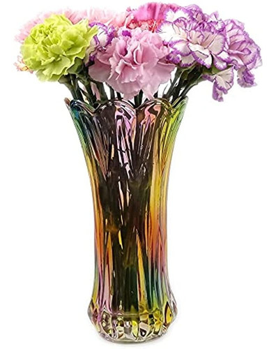 Florero De Cristal Eweigeer, Florero Colorido Para Decoració