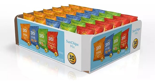 Sunchips Pack Variado, Papas De Grano Integral -pack 30 Pzs