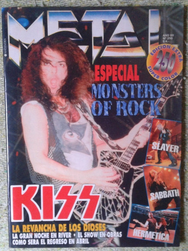 Kiss Slayer Black Sabbath Monsters Of Rock '94 Metal 250 (Usado)