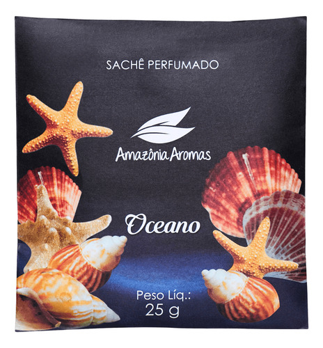 12 Saches Aromatizador 25g Perfumado Oceano Gavetas Armario