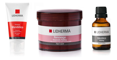 Kit Glicólico + Renovage Peel Enzimátic +mandélico Lidherma 