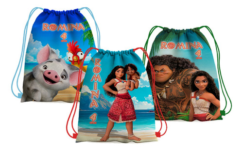 Morralito Dulcero Moana Tipo Mochilita 25pz