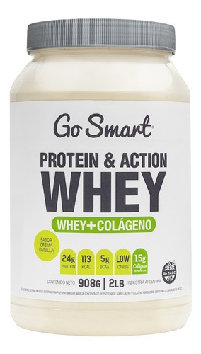 Whey Protein Proteina Con Colageno Premium X 908g Go Smart 