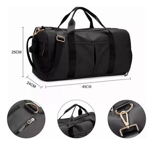 Maleta Gaoy L4-53 49cm De Ancho X 25cm De Alto X 24cm De Profundidad Color Negro