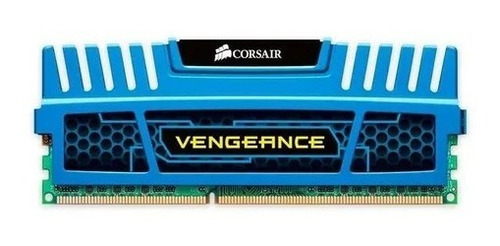 Imagem 1 de 2 de Memoria Ram Corsair Vengeance 4gb (1x4gb) 1600mhz Ddr3 Azul