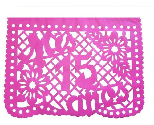 Kit De 30 Tiras De Papel Picado - 15 Años 