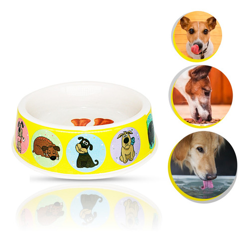 Bebedouro/comedouro Caes E Gatos Plst 18,5*5 Cm Cor:tobby 5