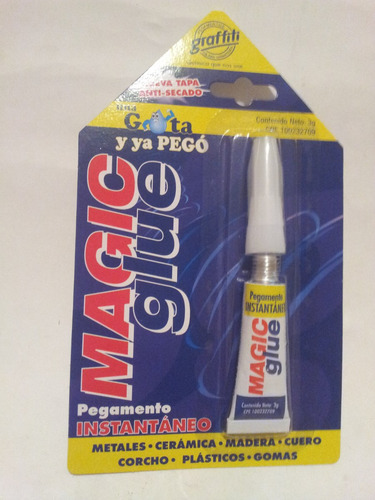 Pega Loca Magic Glue. Pegamento Instantaneo. Marca Silipex
