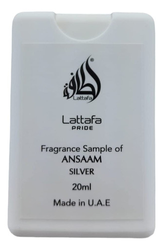 Eau De Parfum Lattafa Ansaam Silver, 20 Ml/0.67 Fl.oz U