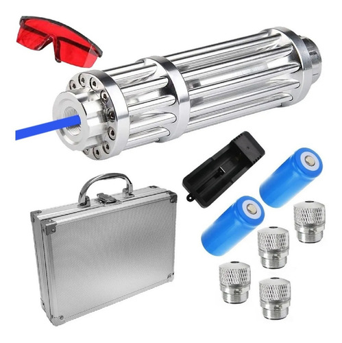 Puntero Láser Con Protección , Mxrbe-001, Láser De Alta Pot Láser Azul