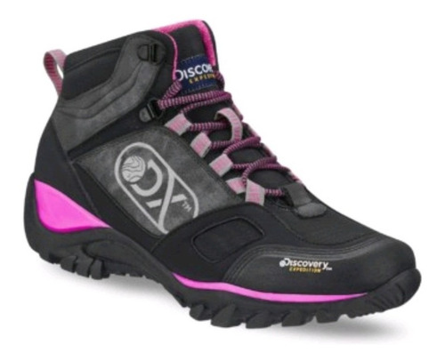 Imagen 1 de 2 de Bota Dama Discovery Sochi 1962 Negro-rosa
