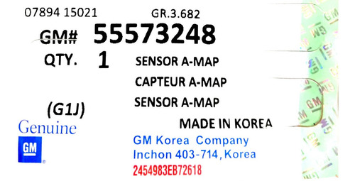 Sensor Map Chevrolet Captiva Cruze Captiva Impala Ss Orlando