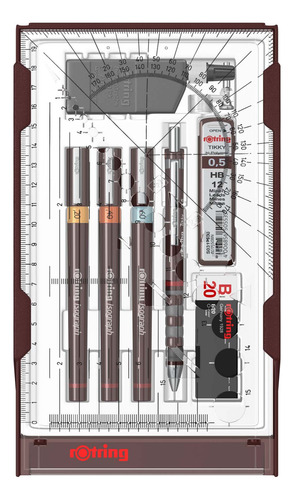 Set De Tiralíneas Isograph Rotring College (0.2-0.4-0.6 Mm)