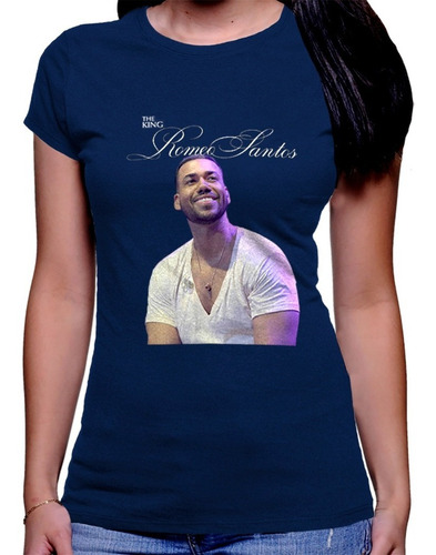 Camiseta Premium Dama Estampada Romeo Santos Smile