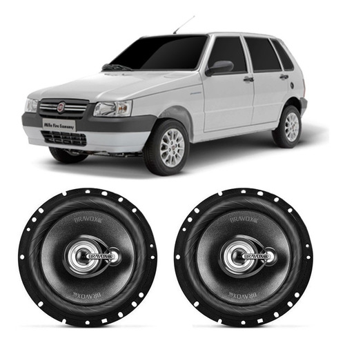 Alto Falante Fiat Mille 2004 A 2015 Bravox 120w Rms 2 Portas