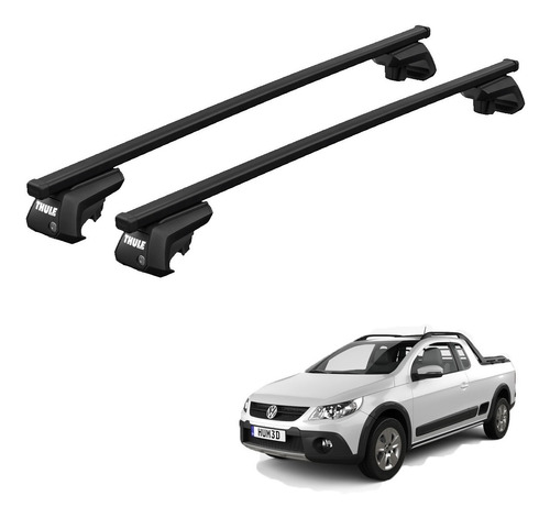 Rack Bagageiro Teto Vw Saveiro Cross 2p 10 Diante  Evo Thule