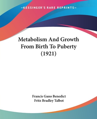 Libro Metabolism And Growth From Birth To Puberty (1921) ...