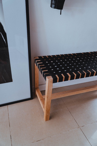 Banco Madera Paraiso Trenzado Pie De Cama Fabrica Minimal