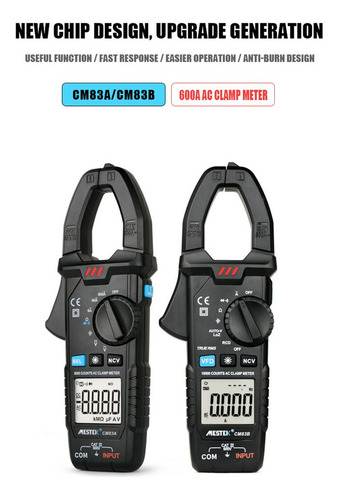 Pinza Amperimétrica Datos Voltaje Ncv Ac Probador 600v Corri