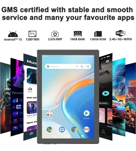 Coopers2025年最新モデル2in1 Android15-6GB128GB Tablet Android 15 10 18gb 128gb 2 Em 1 5g 2,0ghz Preto Preto