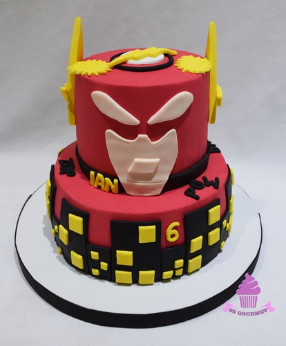 Torta Flash Avengers Vengadores Marve Tematica Personalizad