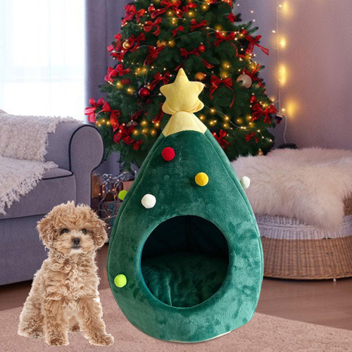 . Nido Para Gatos Semicerrado Con Forma De Árbol De Navidad