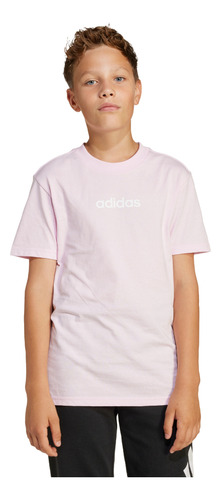 Remera Adidas Casual Essentials Niños Rosa Jc9750