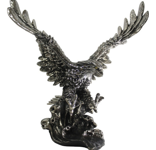 Figura Decorativa Águila Mediana Plata 999 Electroformado