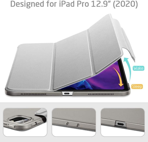 Imagem 3 de 9 de Capa Capinha iPad Pro 12.9 2018 Esr Trifold C/suporte Caneta