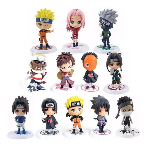 12 Piezas Naruto Anime Figuras De Acción Juguetes