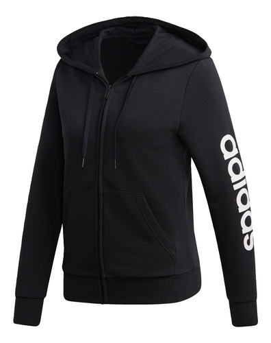 Buzo Con Capucha Essentials Linear Negro adidas