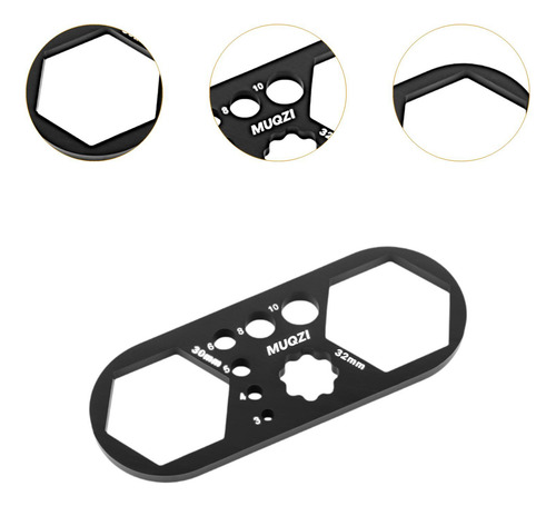2 Llave Para Tapas De Horquilla De Bicicleta Negro 30 Mm 32